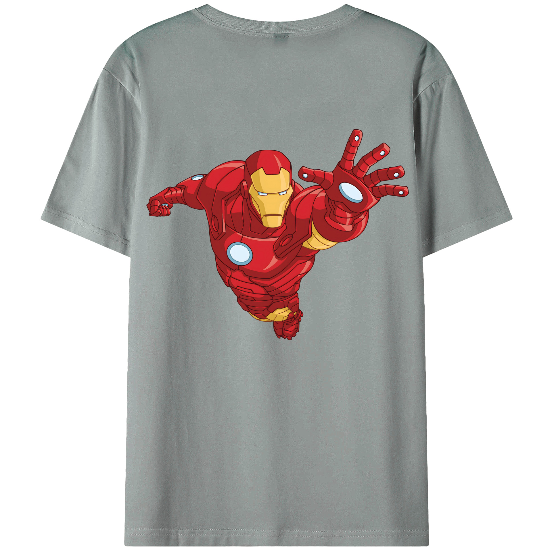 （画像用） アベンジャーズ The Avengers 綿100％ メンズ半袖Tシャツ（バックプリント） 通気性